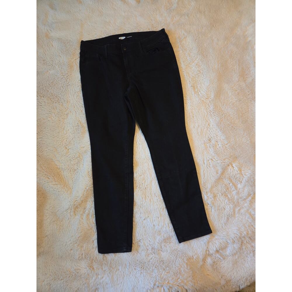 Old Navy Black Pop Icon Skinny High Waisted Jeans size 14